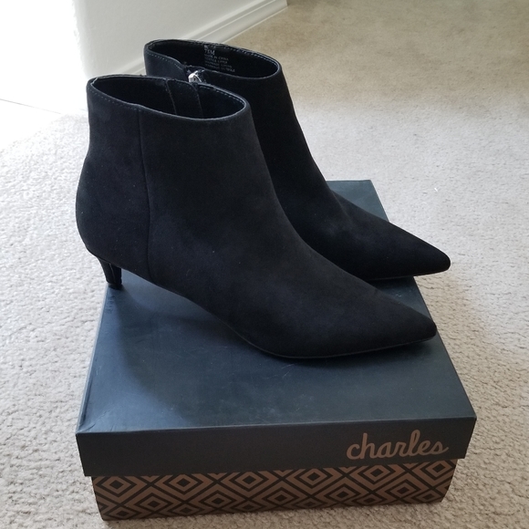charles david cashmere mesh bootie